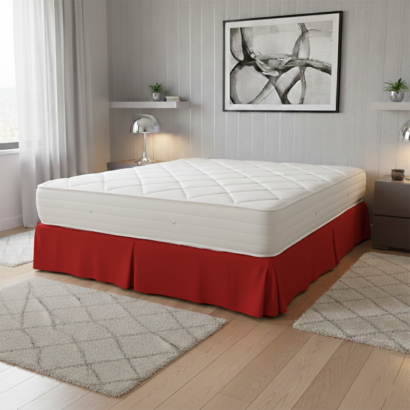 FALDA DE CAMA SIGNS ROJO FULL - 2 PLZ