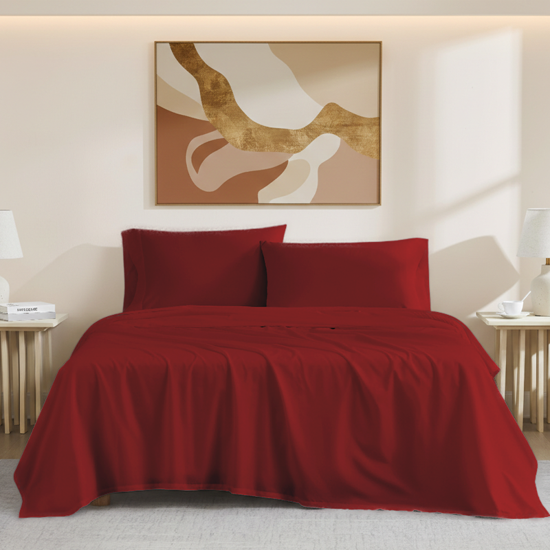 JGO SAB SHADES ROJO ALGODON 150 HILOS KING - 3 PLZ